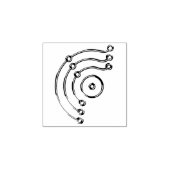 Symbol RUNA Gold + Ihr Backgr. Ideen Gummistempel (Prägung)