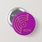 Symbol RUNA / GOLD, RUNA magenta Button (Vorne & Hinten)