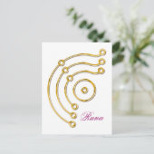 Symbol RUNA / GOLD, Runa Postkarte (Stehend Vorderseite)