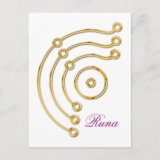 Symbol RUNA / GOLD, Runa Postkarte (Vorderseite)