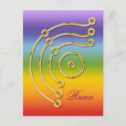 Symbol RUNA / GOLD, Runa Postkarte (Vorderseite)