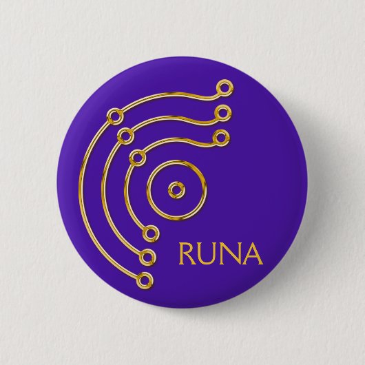 Symbol RUNA / GOLD, RUNA violett Button (Vorderseite)
