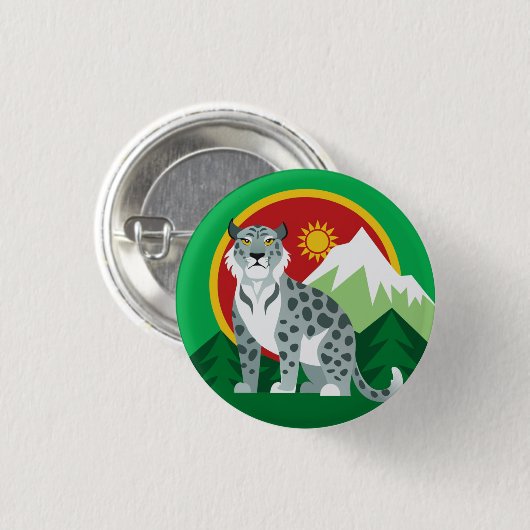 Symbol: Schneeleopard Button (Vorne & Hinten)