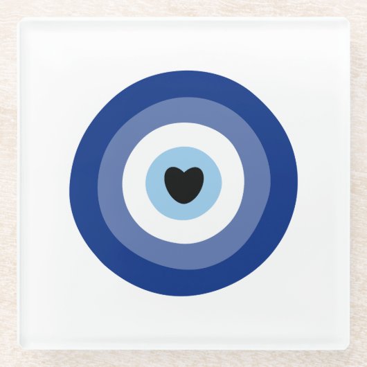 Symbol-Schutz des Bösen Glasuntersetzer (Vorderseite)