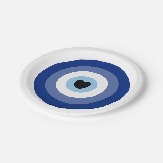 Symbol-Schutz des Bösen Pappteller (Schrägansicht)