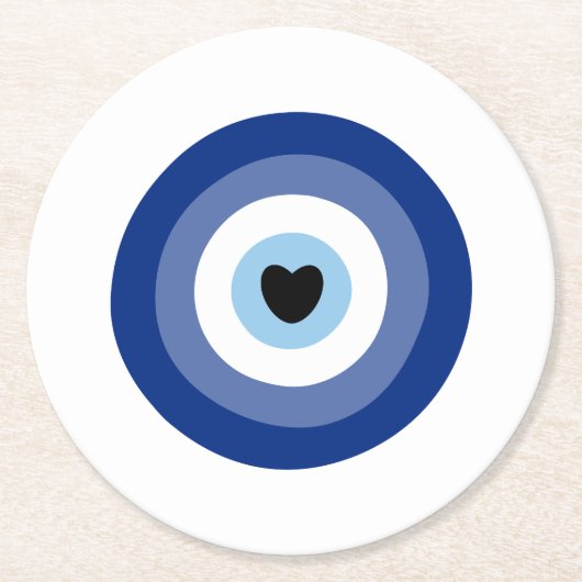 Symbol-Schutz des Bösen Runder Pappuntersetzer (Vorderseite)