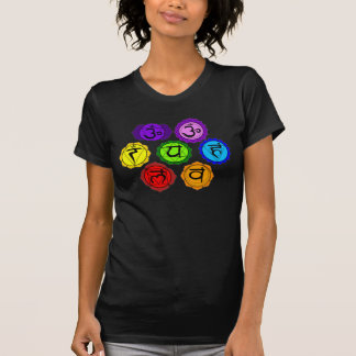 SYMBOL-SCHWARZES T-SHIRT DES YOGA-REIKI SIEBEN