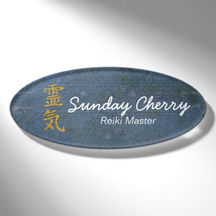 Symbol / Sign REIKI gold + Ihr Backgr. Ideen Namenschild
