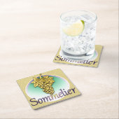 Symbol Sommelier Rechteckiger Pappuntersetzer (Vor Ort)