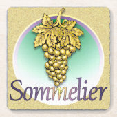 Symbol Sommelier Rechteckiger Pappuntersetzer (Vorderseite)