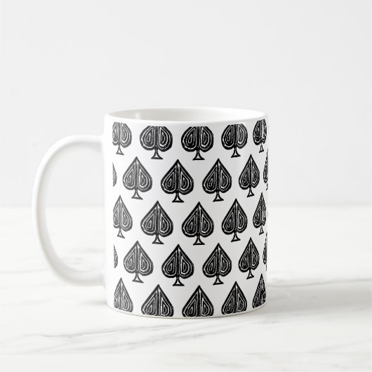 Symbol-Spaziergänge auf der schwarzen Karte Form L Kaffeetasse (Links)