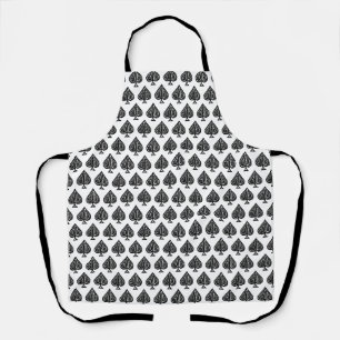 Symbol-Spaziergänge auf der schwarzen Karte Form L Schürze