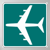 Symbol-Symbol-Zeichen-Flugzeug Reisetool-Symbol Pl Poster (Vorne)
