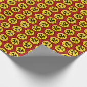 Symbol-Umschlagpapier für die gelbe Biogefährdung Geschenkpapier (Ecke)