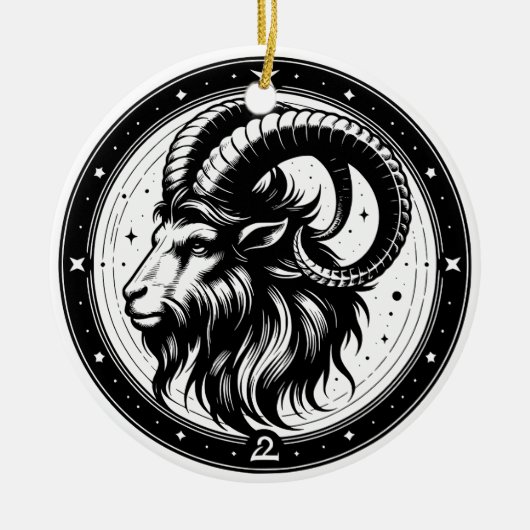 Symbol und Merkmale des Horoskops Keramik Ornament (Vorne)