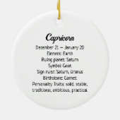 Symbol und Merkmale des Horoskops Keramik Ornament (Hinten)