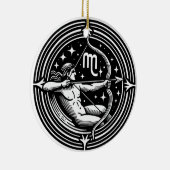 Symbol und Merkmale des Horoskops - Sagittarius Keramik Ornament (Rechts)