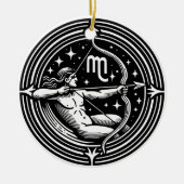Symbol und Merkmale des Horoskops - Sagittarius Keramik Ornament (Vorne)