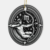 Symbol und Merkmale des Horoskops - Sagittarius Keramik Ornament (Links)