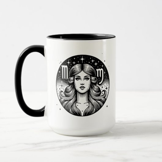 Symbol und Merkmale des Horoskops - Virgo Tasse (Links)