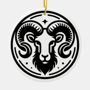 Symbol und Tasse der Zeichen für Horoskop-Zeichen Keramik Ornament