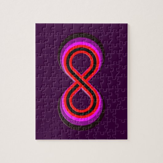 Symbol Unendlichkeit infinity Puzzle (Vertikal)