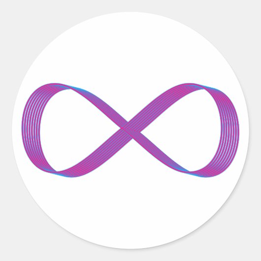 Symbol Unendlichkeit infinity Runder Aufkleber (Vorderseite)