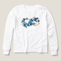 Symbol Unendlichkeit von blauen Morpho-Schmetterli