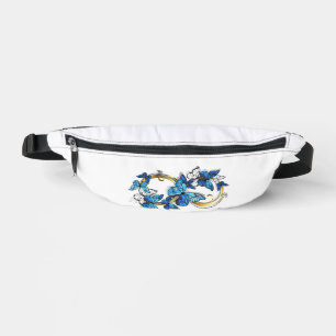 Symbol Unendlichkeit von blauen Morpho-Schmetterli Bauchtasche