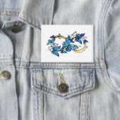Symbol Unendlichkeit von blauen Morpho-Schmetterli Button (Insitu)