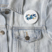 Symbol Unendlichkeit von blauen Morpho-Schmetterli Button (Beispiel)