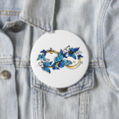 Symbol Unendlichkeit von blauen Morpho-Schmetterli Button (Beispiel)