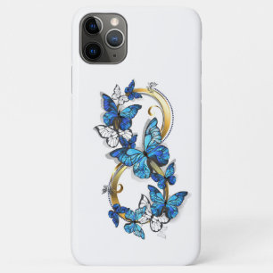 Symbol Unendlichkeit von blauen Morpho-Schmetterli Case-Mate iPhone Hülle