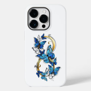 Symbol Unendlichkeit von blauen Morpho-Schmetterli Case-Mate iPhone 14 Pro Hülle