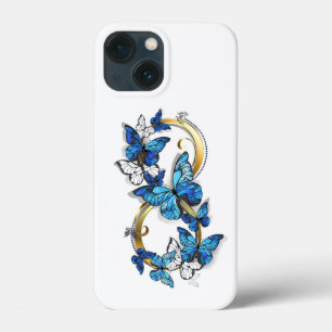 Symbol Unendlichkeit von blauen Morpho-Schmetterli Case-Mate iPhone Hülle