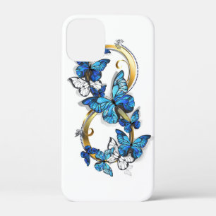 Symbol Unendlichkeit von blauen Morpho-Schmetterli Case-Mate iPhone Hülle