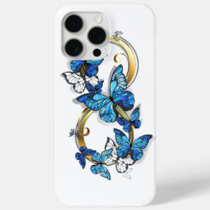 Symbol Unendlichkeit von blauen Morpho-Schmetterli Case-Mate iPhone Hülle