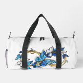 Symbol Unendlichkeit von blauen Morpho-Schmetterli Duffle Bag (Rückseite)