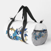 Symbol Unendlichkeit von blauen Morpho-Schmetterli Duffle Bag (Rechte Ecke)