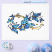 Symbol Unendlichkeit von blauen Morpho-Schmetterli Flyer (Einzeln)