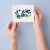 Symbol Unendlichkeit von blauen Morpho-Schmetterli Flyer (Gruppe)