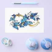 Symbol Unendlichkeit von blauen Morpho-Schmetterli Flyer (Einzeln)