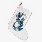 Symbol Unendlichkeit von blauen Morpho-Schmetterli Kleiner Weihnachtsstrumpf (Vorderansicht (hängend))