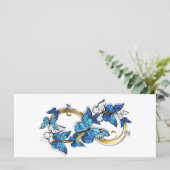 Symbol Unendlichkeit von blauen Morpho-Schmetterli Programm (Stehend Vorderseite)