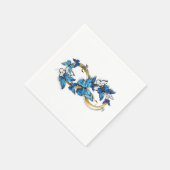 Symbol Unendlichkeit von blauen Morpho-Schmetterli Serviette (Ecke)