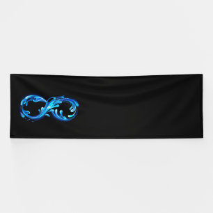 Symbol Unendlichkeit von kaltem klarem Wasser Banner