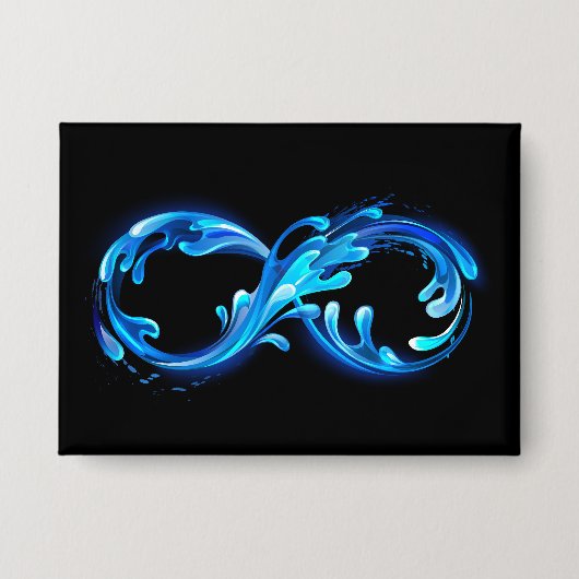 Symbol Unendlichkeit von kaltem klarem Wasser Button (Vorderseite)