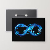 Symbol Unendlichkeit von kaltem klarem Wasser Button (Vorderseite/Rückseite)