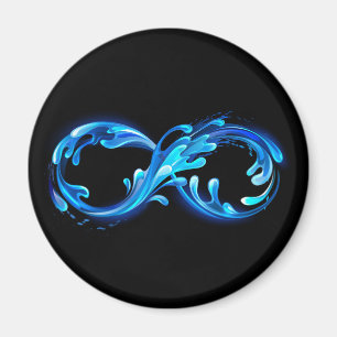Symbol Unendlichkeit von kaltem klarem Wasser Magnet