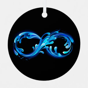 Symbol Unendlichkeit von kaltem klaren Wasser Ornament Aus Metall